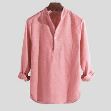 Load image into Gallery viewer, New Cotton Long Sleeve Mens Shirts Spring Autumn Striped Slim Fit