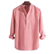 Load image into Gallery viewer, New Cotton Long Sleeve Mens Shirts Spring Autumn Striped Slim Fit