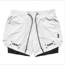 Load image into Gallery viewer, New Double deck Running Shorts Men  Fitness Workout Bermuda
