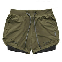 Load image into Gallery viewer, New Double deck Running Shorts Men  Fitness Workout Bermuda