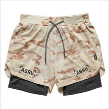 Load image into Gallery viewer, New Double deck Running Shorts Men  Fitness Workout Bermuda