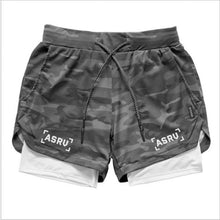 Load image into Gallery viewer, New Double deck Running Shorts Men  Fitness Workout Bermuda