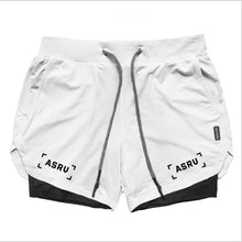 Load image into Gallery viewer, New Double deck Running Shorts Men  Fitness Workout Bermuda