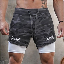 Load image into Gallery viewer, New Double deck Running Shorts Men  Fitness Workout Bermuda