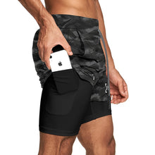 Load image into Gallery viewer, New Double deck Running Shorts Men  Fitness Workout Bermuda