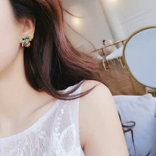 Load image into Gallery viewer, New Fashion Butterfly Wings Earrings Female Rhinestone Wild