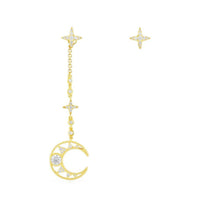Load image into Gallery viewer, High Quality Fashion 3a Cubic Zirconia Golden Asymmetric Star - Sophornlilly