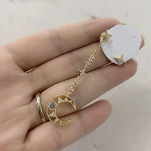 Load image into Gallery viewer, High Quality Fashion 3a Cubic Zirconia Golden Asymmetric Star - Sophornlilly
