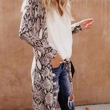 Load image into Gallery viewer, New Streetwear Women Long Sleeve Cardigan Leopard Kimono Shawl - Sophornlilly