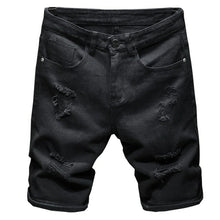 Load image into Gallery viewer, New Summer White black Men Denim Shorts Slim Large size Casual