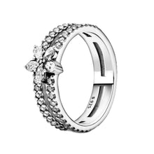 Load image into Gallery viewer, New Winter 925 Sterling Silver Ring Sparkling Snowflake Rings