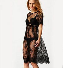 Load image into Gallery viewer, New Women Sexy  Round Neck Lace Lingerie Sleepwear Dress