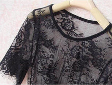 Load image into Gallery viewer, New Women Sexy  Round Neck Lace Lingerie Sleepwear Dress