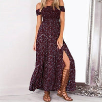 Women's Summer Dress Casual Long Skirt Floral Bohemian Style - Sophornlilly