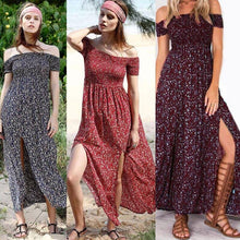 Load image into Gallery viewer, Women&#39;s Summer Dress Casual Long Skirt Floral Bohemian Style - Sophornlilly