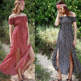 Women's Summer Dress Casual Long Skirt Floral Bohemian Style - Sophornlilly