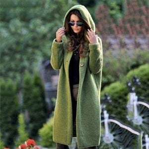 Spring Autumn Winter Women Solid Long Sweater Loose Knitting - Sophornlilly