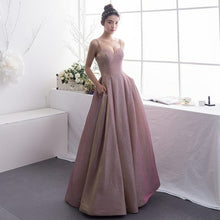 Load image into Gallery viewer, Women's Gradient Evening Dresses Sequin V Neck Contrast