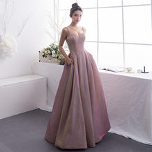 Load image into Gallery viewer, Women's Gradient Evening Dresses Sequin V Neck Contrast