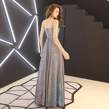 Load image into Gallery viewer, Women's Gradient Evening Dresses Sequin V Neck Contrast