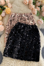 Load image into Gallery viewer, Women Bling Sequined Women High Waist A line Mini Autumn Spring