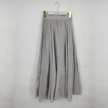 Load image into Gallery viewer, Women Linen Cotton Long Skirts Elastic Waist Pleated Maxi Skirts