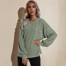 Load image into Gallery viewer, Autumn And Winter New Style Coat O neck Pullover Solid Color