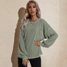 Load image into Gallery viewer, Autumn And Winter New Style Coat O neck Pullover Solid Color