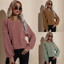 Load image into Gallery viewer, Autumn And Winter New Style Coat O neck Pullover Solid Color