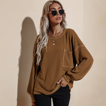Load image into Gallery viewer, Autumn And Winter New Style Coat O neck Pullover Solid Color