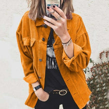 Load image into Gallery viewer, Casual Corduroy Jacket Long Sleeve Coat