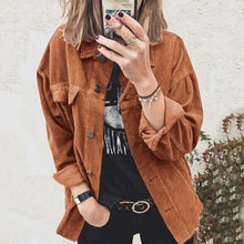 Load image into Gallery viewer, Casual Corduroy Jacket Long Sleeve Coat
