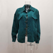 Load image into Gallery viewer, Casual Corduroy Jacket Long Sleeve Coat