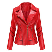 Load image into Gallery viewer, Autumn Faux Leather Jacket Women Oversized Boyfriend Style