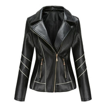 Load image into Gallery viewer, Autumn Faux Leather Jacket Women Oversized Boyfriend Style