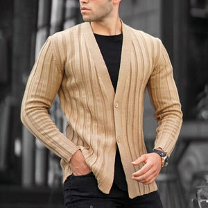 Fashion For Men Knitted Sweater Tops Slim Solid