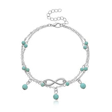 Load image into Gallery viewer, Boho Female Double Layered Anklets Barefoot Sandals Imitation