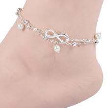 Load image into Gallery viewer, Boho Female Double Layered Anklets Barefoot Sandals Imitation