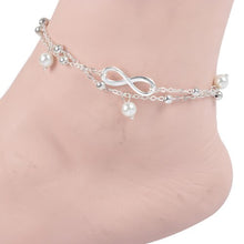 Load image into Gallery viewer, Boho Female Double Layered Anklets Barefoot Sandals Imitation