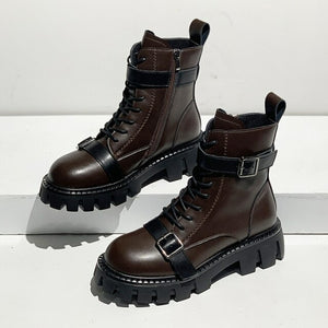 British style Platform Martin boots fall/winter fashion ankle