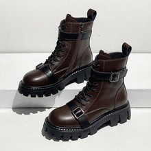 Load image into Gallery viewer, British style Platform Martin boots fall/winter fashion ankle