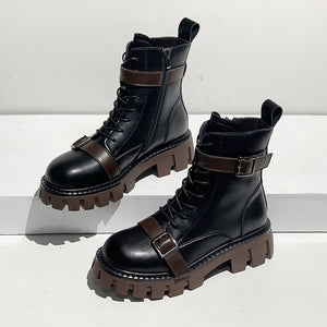 British style Platform Martin boots fall/winter fashion ankle