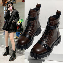 Load image into Gallery viewer, British style Platform Martin boots fall/winter fashion ankle