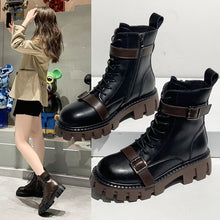 Load image into Gallery viewer, British style Platform Martin boots fall/winter fashion ankle