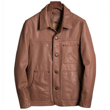 Load image into Gallery viewer, Casual Style Leather Jacket Men Single Breasted