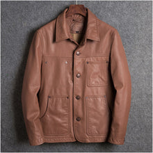 Load image into Gallery viewer, Casual Style Leather Jacket Men Single Breasted