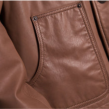 Load image into Gallery viewer, Casual Style Leather Jacket Men Single Breasted