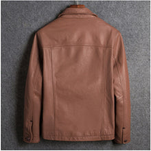 Load image into Gallery viewer, Casual Style Leather Jacket Men Single Breasted