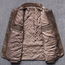 Load image into Gallery viewer, Business Casual Style Genuine Leather Jacket Single