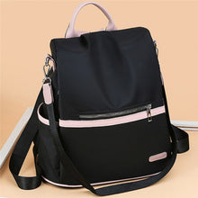 Load image into Gallery viewer, Casual Oxford Backpack Women Black Waterproof Nylon School Bags